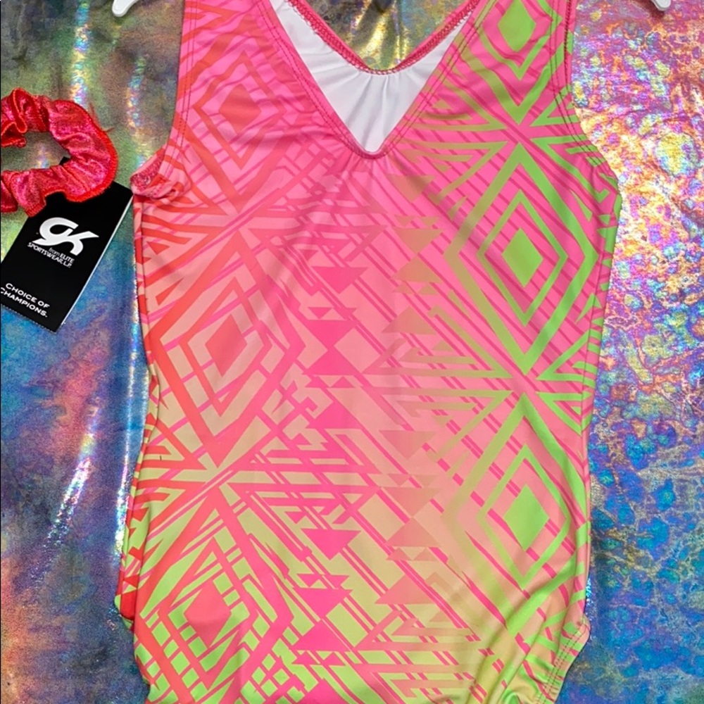 GK ELITE x LAURIE HERNANDEZ Aztec Party Leotard - Picture 8 of 8